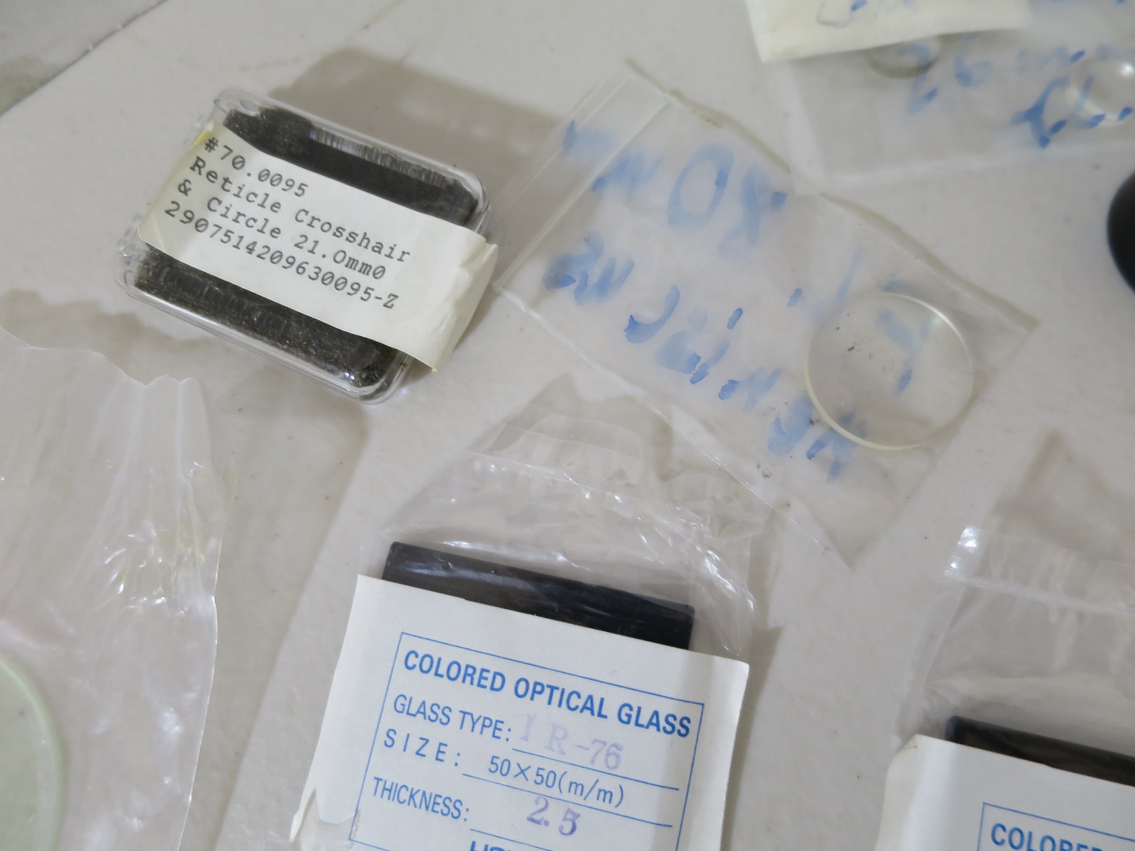 Olympus Microscope HOYA Lenses, and assorted parts. HOLLAND, AUSTRIA, UK PARTS