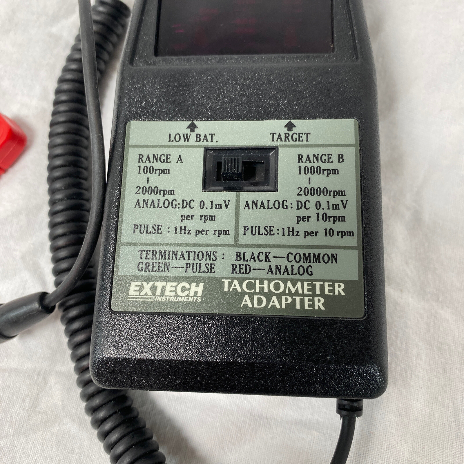 EXTECH Instruments Tachometer Adapter 100rpm – 2000rpm 1000rpm – 20000rpm TESTED