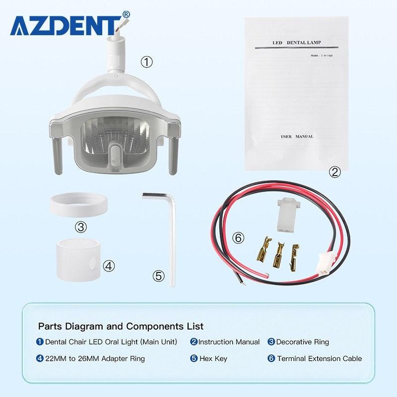 Dental Reflective LED Lamp Oral Light Ra90 For Unit Chair Color Adjustable