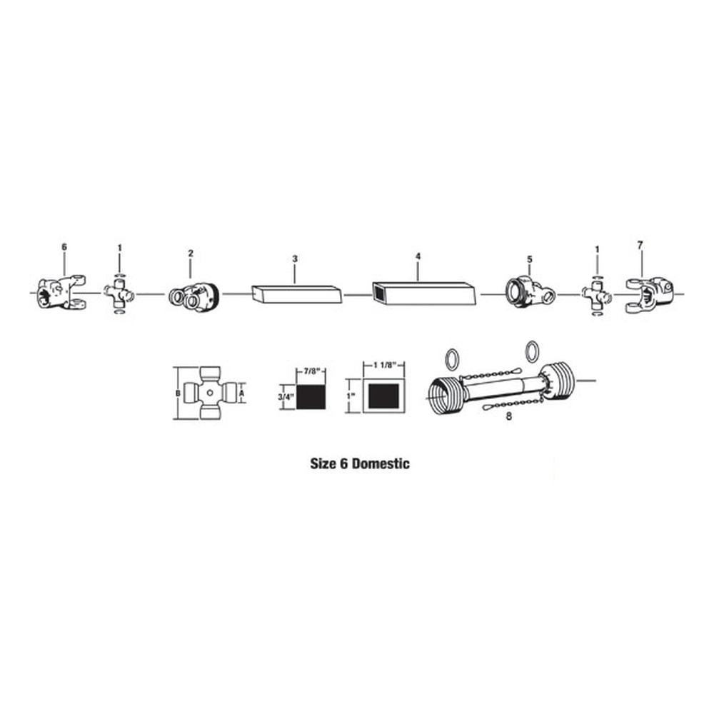 Cross & Bearing Kit Fits Universal Replaces 200-0600-A