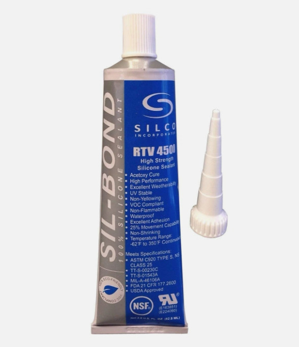 Silicone RTV 4500 Food Contact Safe High Strength Silicone Sealant Clear (2.8 F