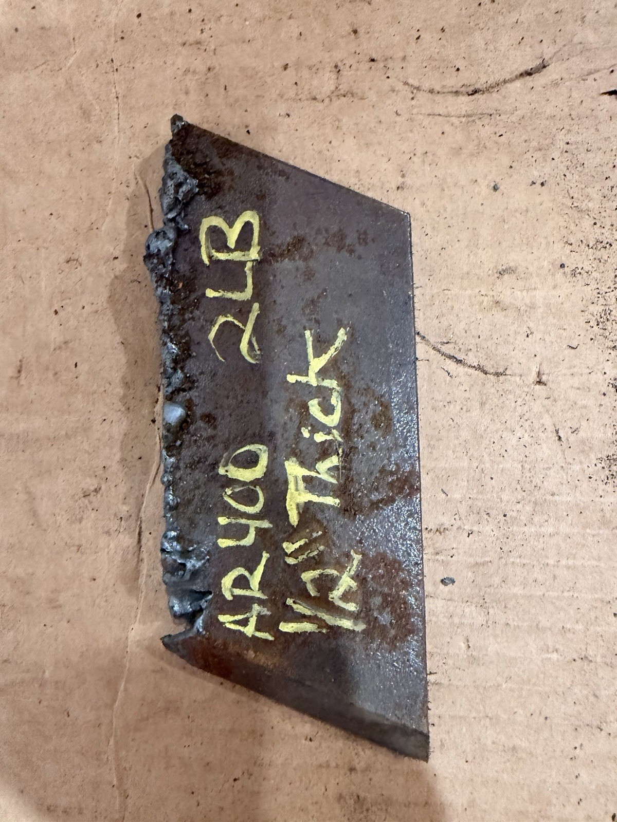 Irregular Piece of Abrasive Resistant Steel Plate – AR400 – 1/2” Thickness