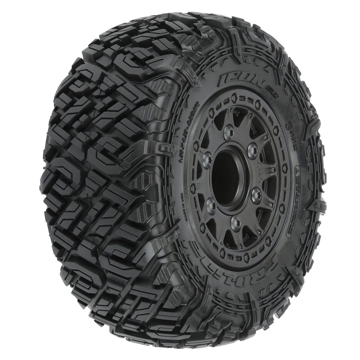 Pro-Line Racing Icon Sc 2.2/3.0 M2 Tires Mtd Black Whls Sc F/R Pro1018210 Rc