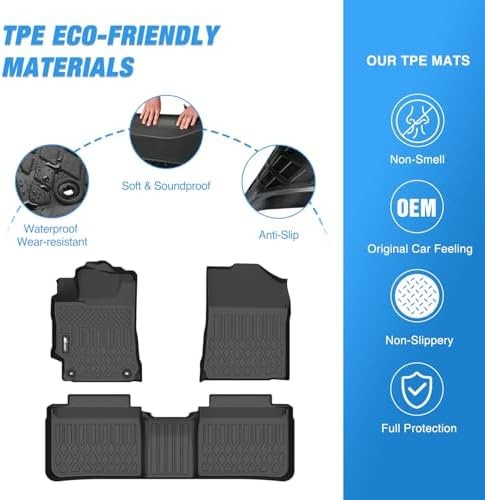 Nilight TPE Floor Mats for Toyota Camry 2015 2016 2017, All Weather Custom Fi…