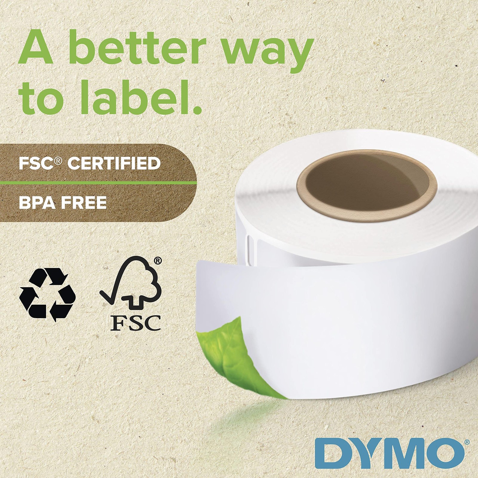 DYMO LW 1-Up File Folder Labels LabelWriter White 9/16 x 3-7/16″ 6 Rolls 780 Lab