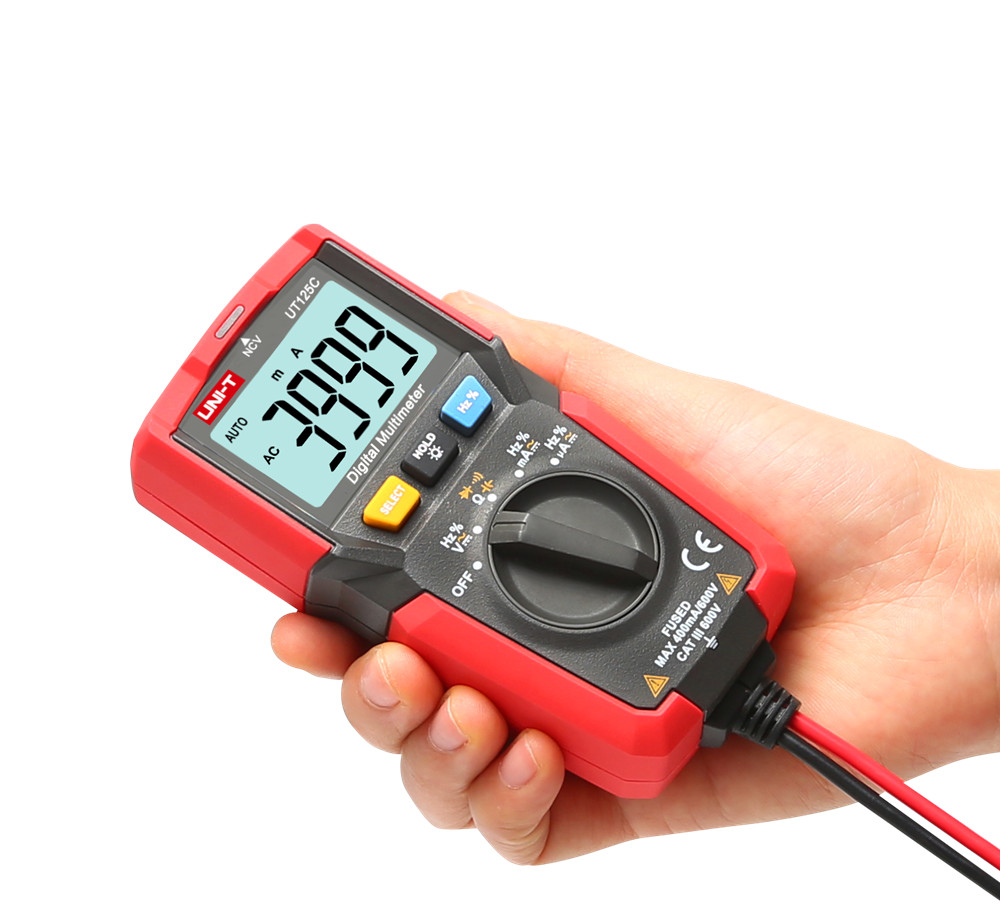 UNI-T Pocket Multimeter Digital NCV AC DC Voltmeter Ammeter Ohm Cap Test UT125C