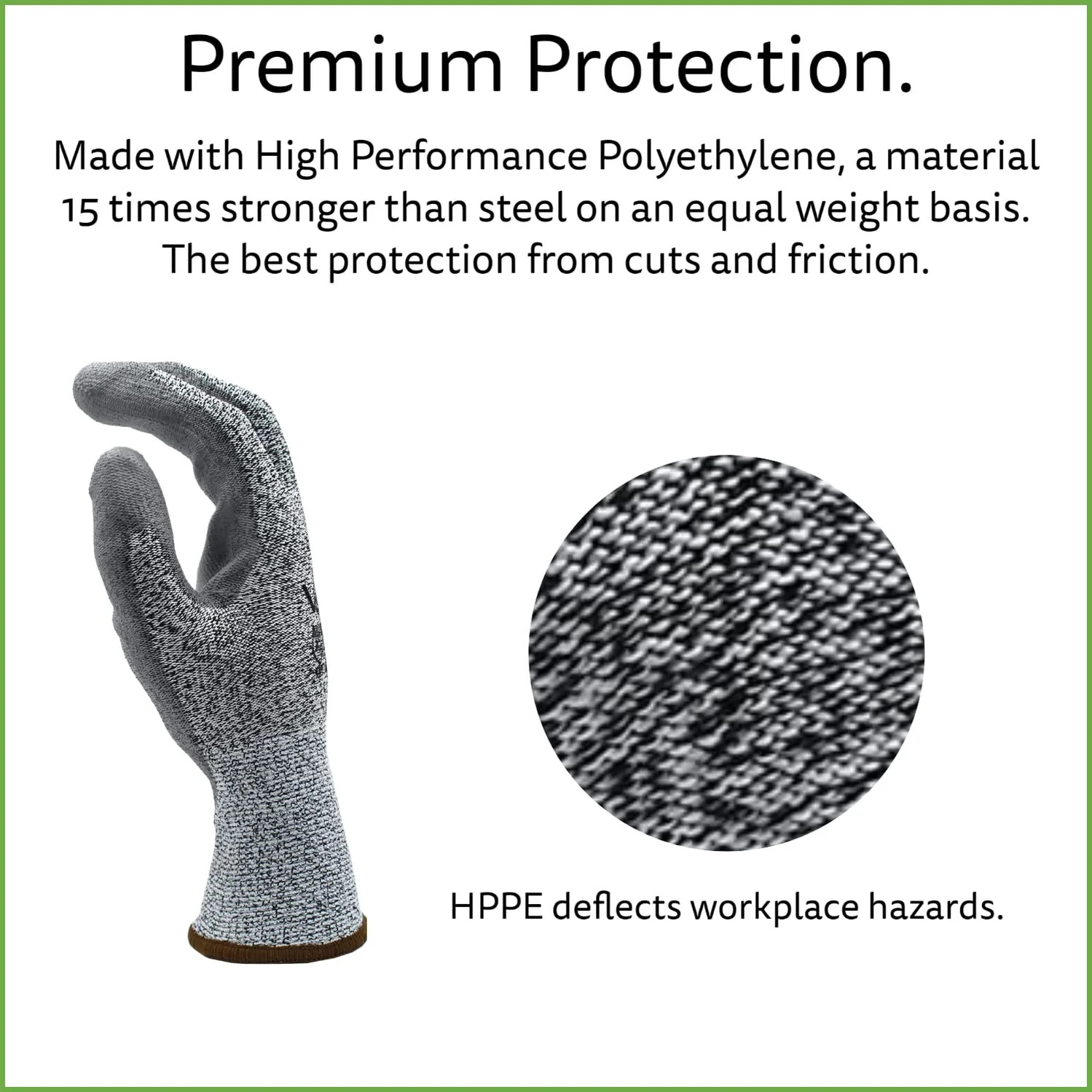 Cordova 3711G Valor Salt & Pepper 13-Gauge HPPE Shell Gloves, Gray Polyurethane