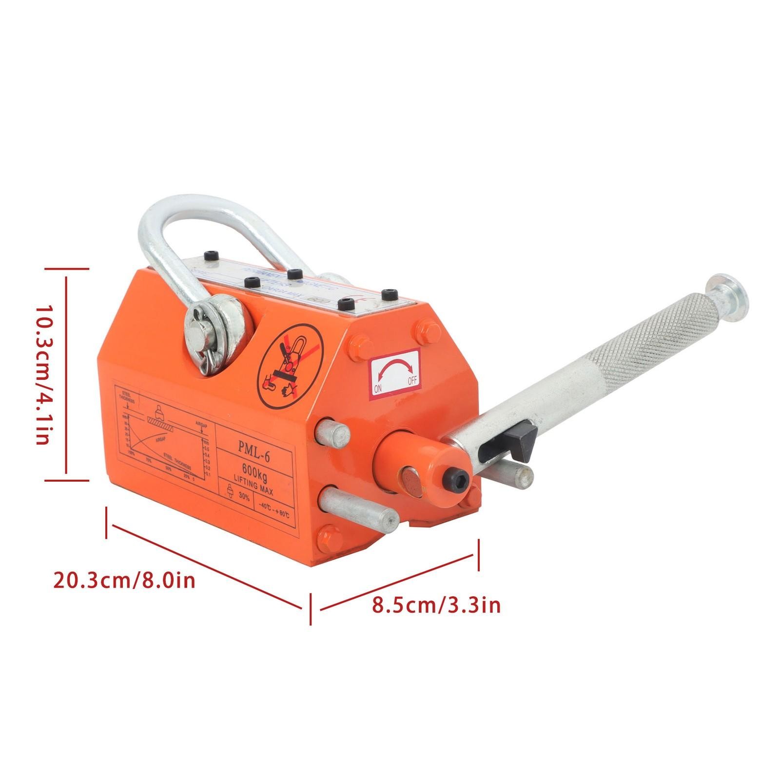 Magnetic Crane Permanent Magnetic Lifter 600Kg/1320Lbs Lifting Magnet Neodymium
