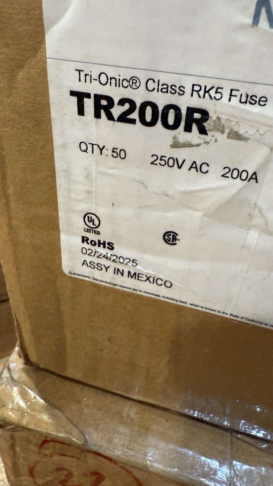 New Mersen Ferraz Shawmut TR200R 200 Amp 250 Volt Fuse Rk5