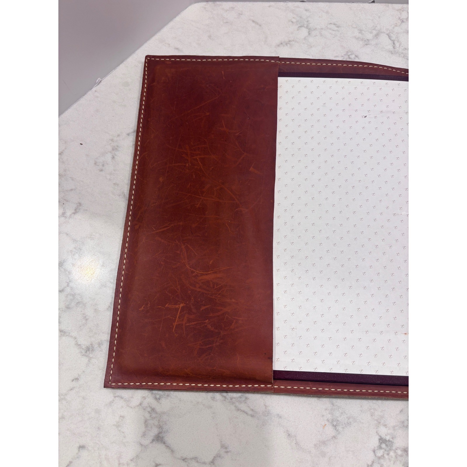 Genuine Cowhide Leather 3 Ring Binder Cover Tan Western Handmade Photo Album