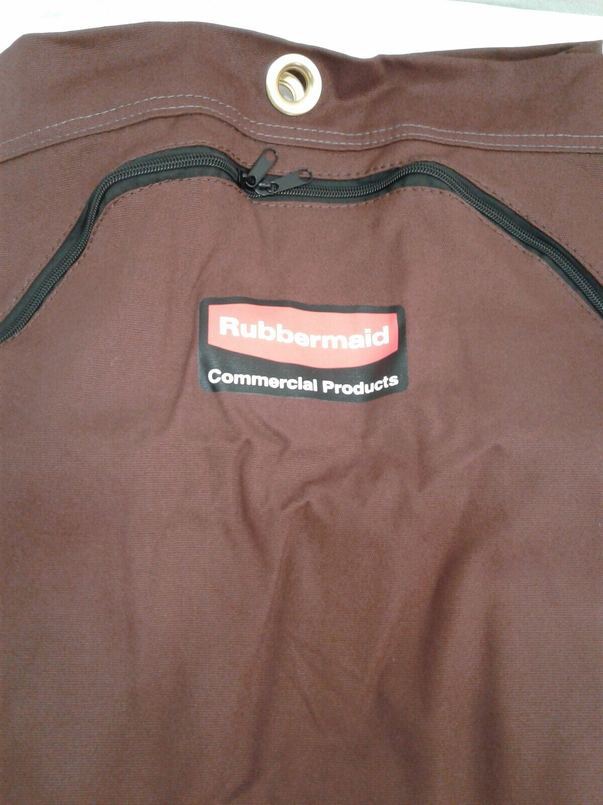 Rubbermaid 1966887 Vinyl-Lined Canvas Housekeeping Cart Bag 30 Gallon Brown
