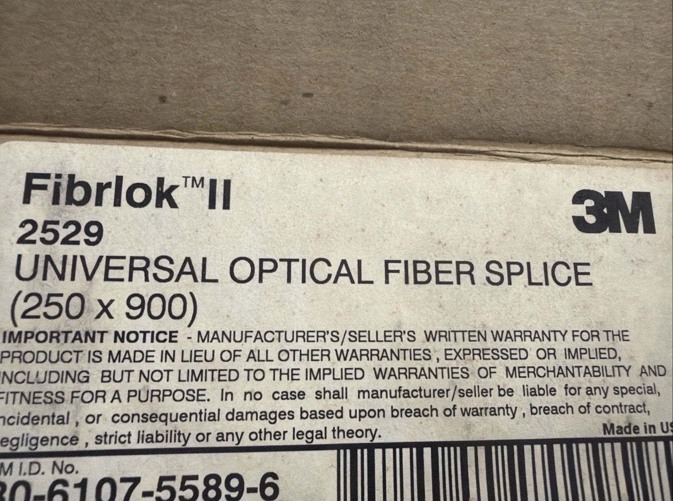 Fusion Splicing Corning 3M FIBRLOK2 2529 Fiberlock(SET OF 6) FIBERSPLICE 250/900