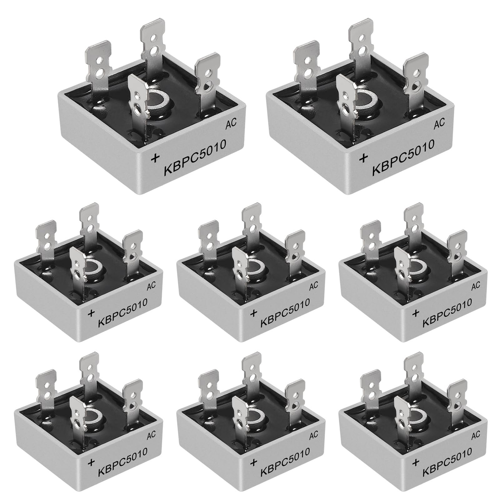 8PCS Bridge Rectifier Diode KBPC5010 1000V 50A AC to DC Full Wave Single Phas…
