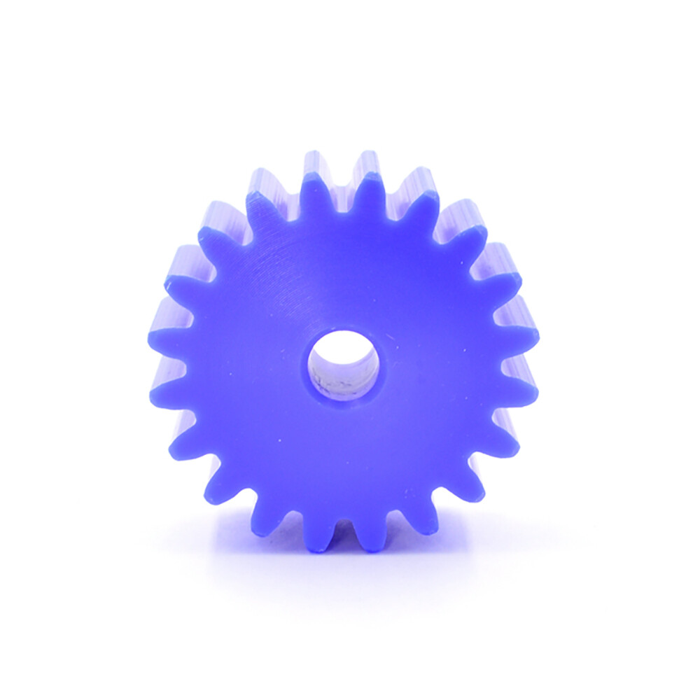 2 Modulus Blue Nylon Spur Gear, Cylinder Flat Gears 12~100 Teeth, 6/8/10mm Bore