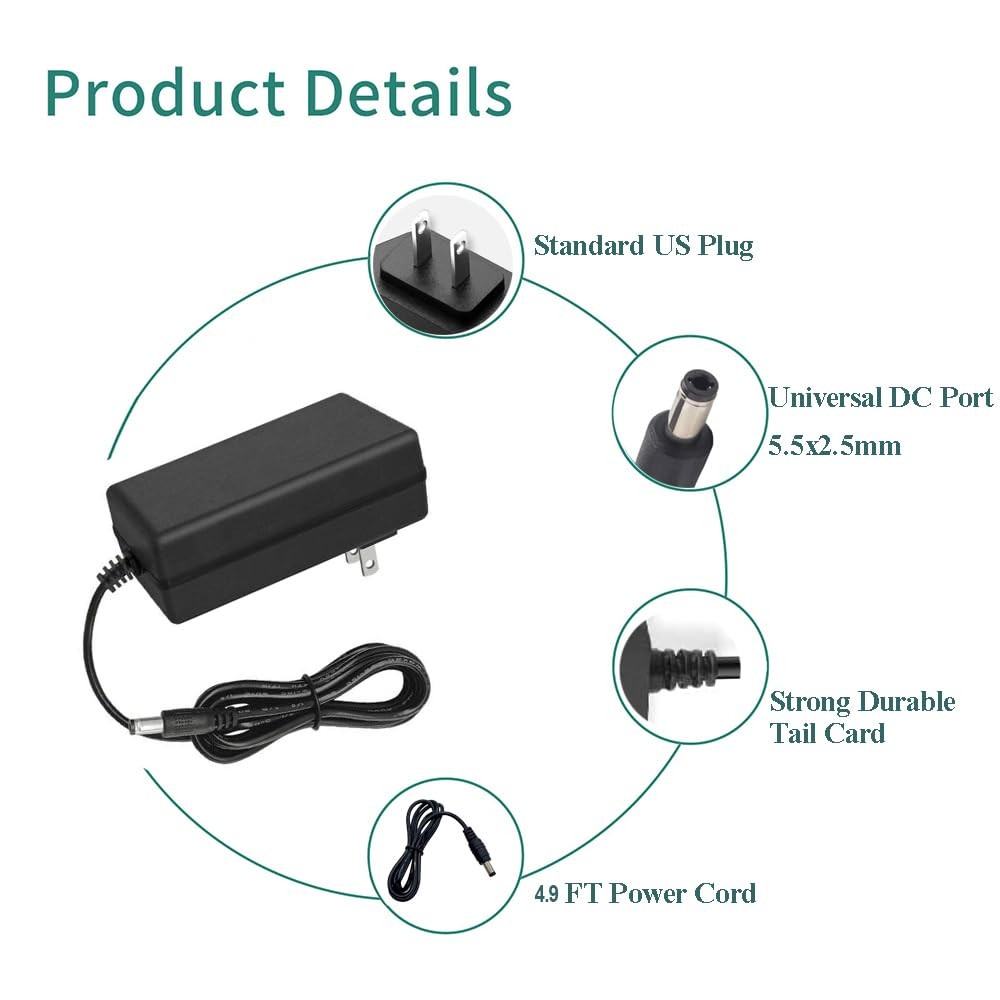 12V 5A Power Supply Adapter 100-240V 50-60Hz AC to DC ﻿ Converter 12 Volt 5 Amp