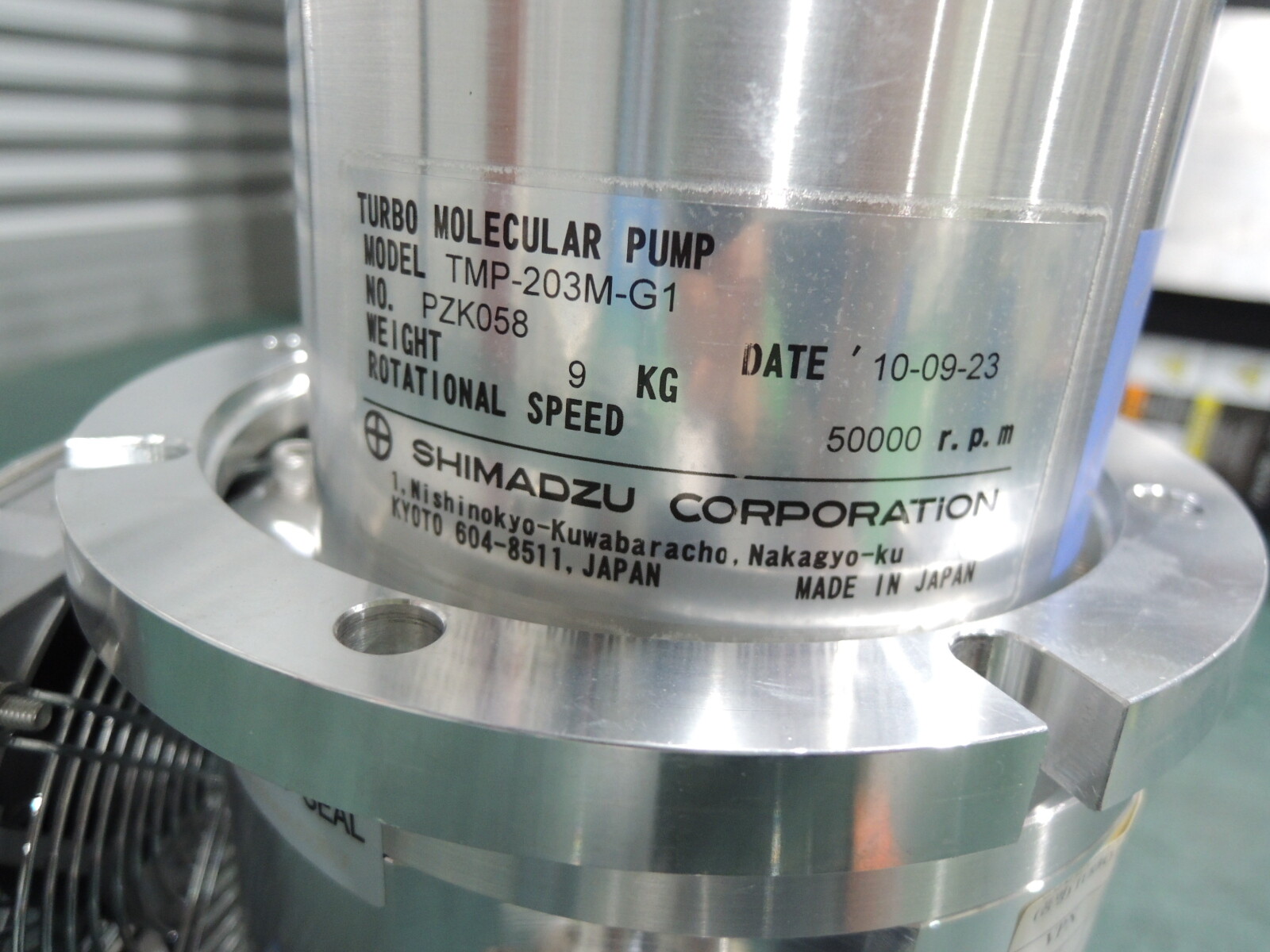 SHIMADZU Turbo Pump TMP-203M-G1 & TMP Power Unit EI-D203M & Cable
