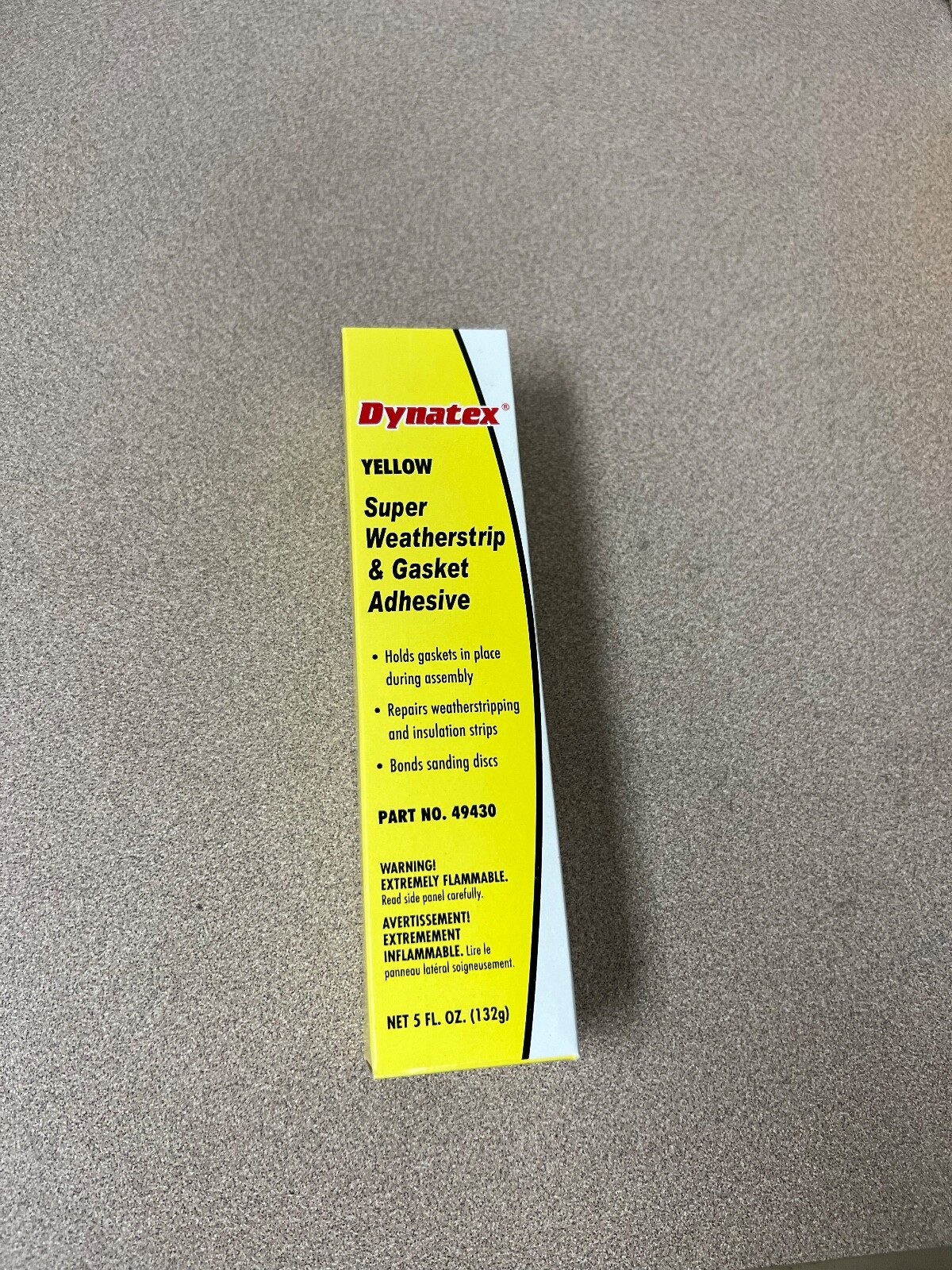 DYNATEX Weatherstrip Adhesive Yellow 5 Ounce Tube #49430