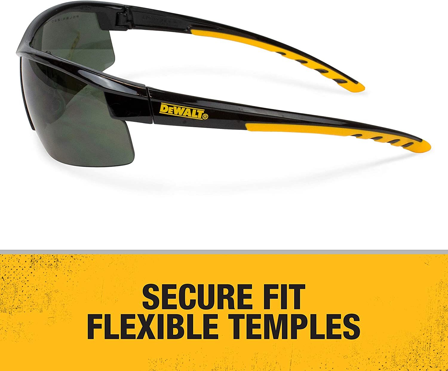 1 PR. DeWalt Smoke Gray POLARIZED Lens Safety Glasses UV ANSI Z87+ Sunglasses