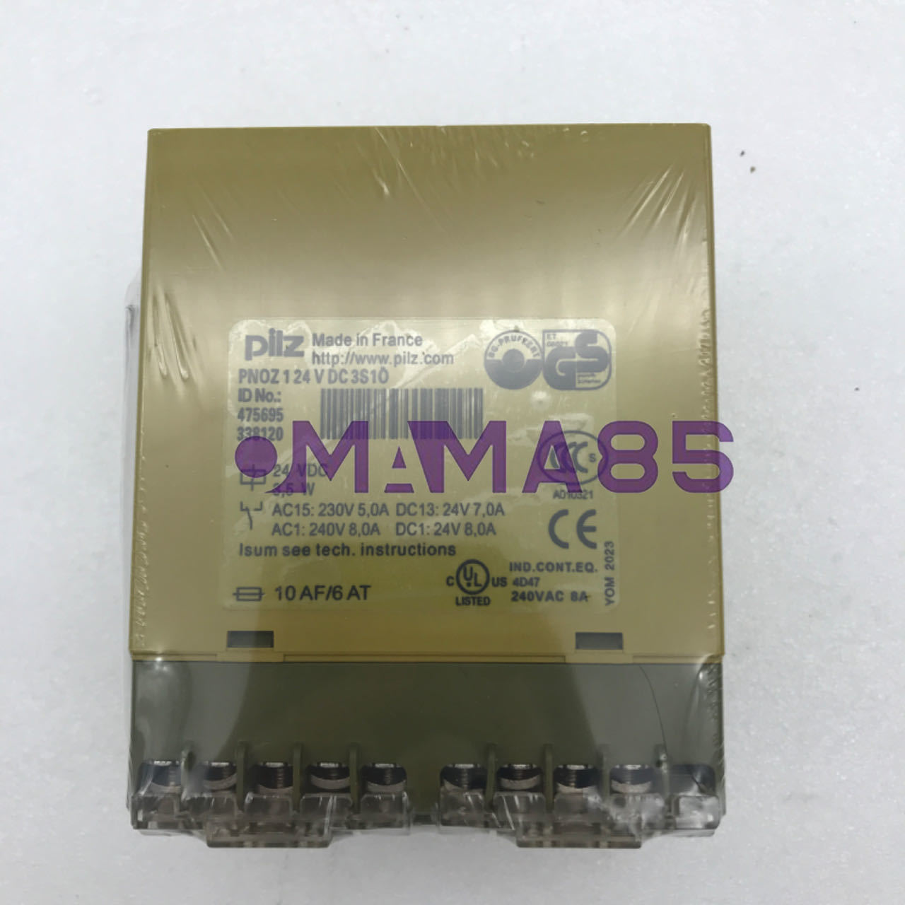 1PC PILZ 475695 PNOZ 1 24VDC 3S1O Safety Relay New