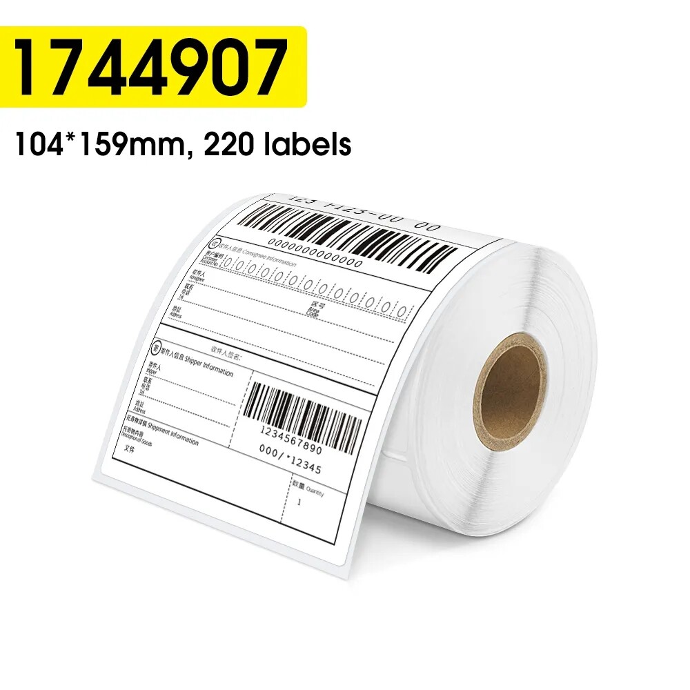 5-200 Rolls DYMO 4XL Direct Thermal 4″x6″ Shipping Labels 4×6 1744907 220/Roll