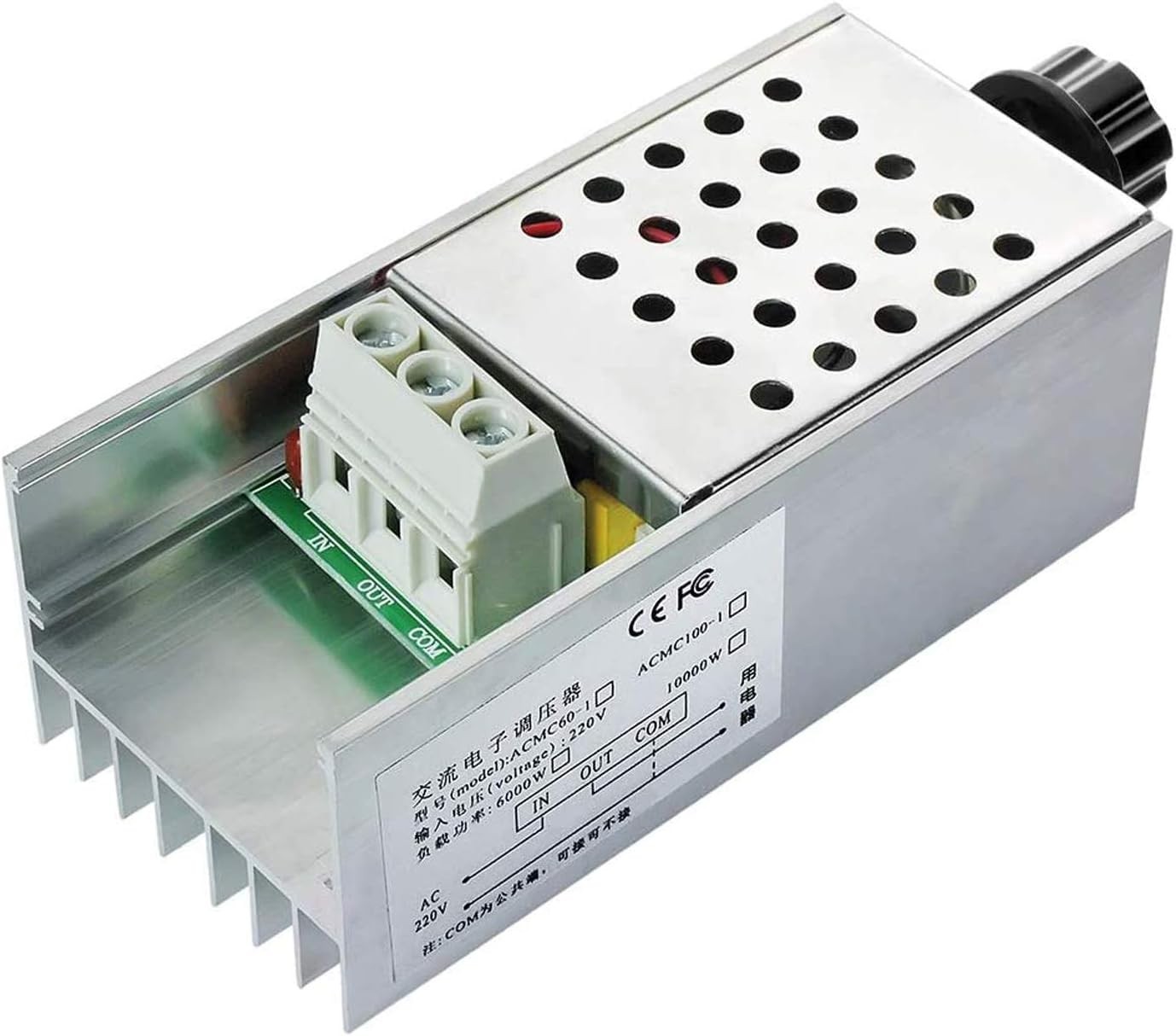 High Efficiency SCR Voltage Regulator for 110V-230V AC Systems – 10000W Capacity
