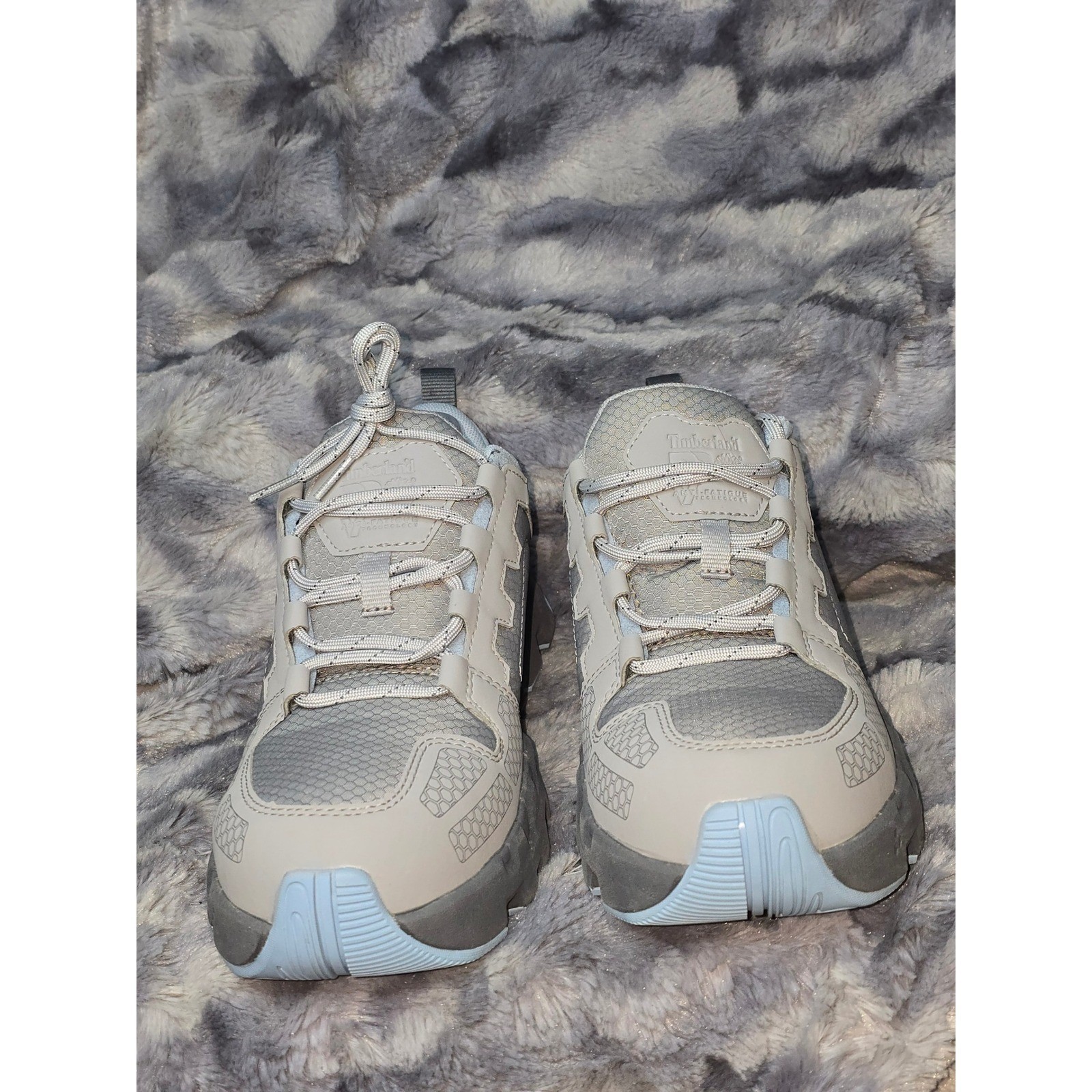NEW Timberland PRO Women’s Composite Toe Work Shoe Tan Blue Gray Size 9.5