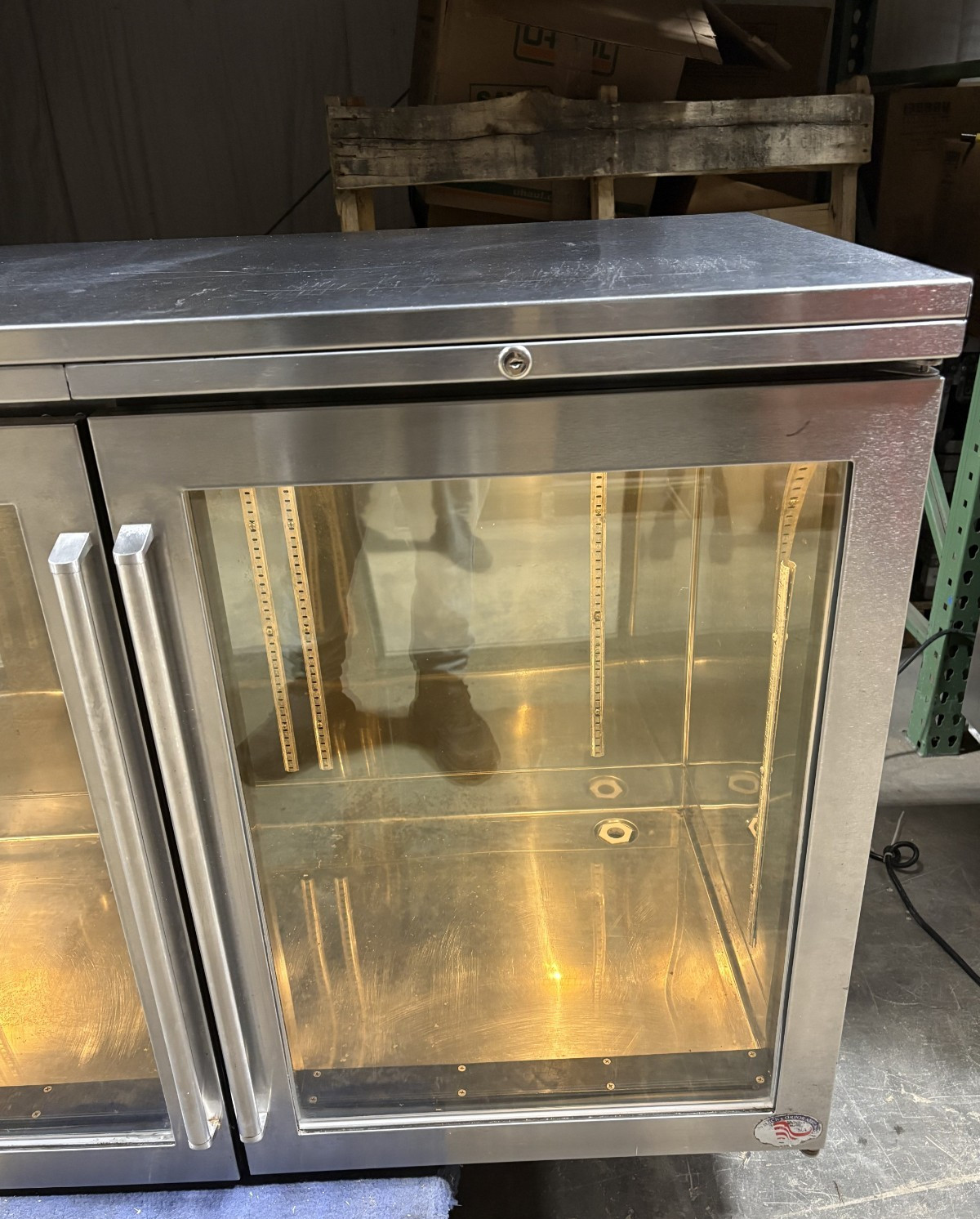 Perlick BBS108 108″ Back-Bar Refrigerator 4 Swinging Glass Doors, Stainless 120V