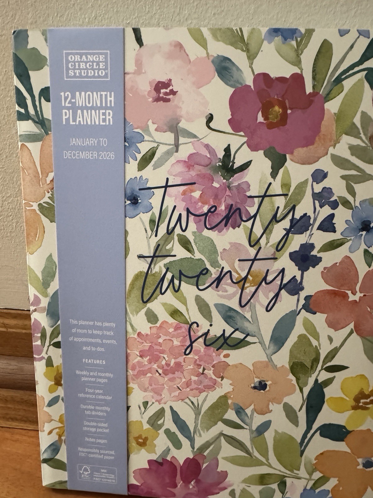2026 Planner Orange Circle Studio 12 Months Planner Jan-Dec 2026 11×9” X- Large