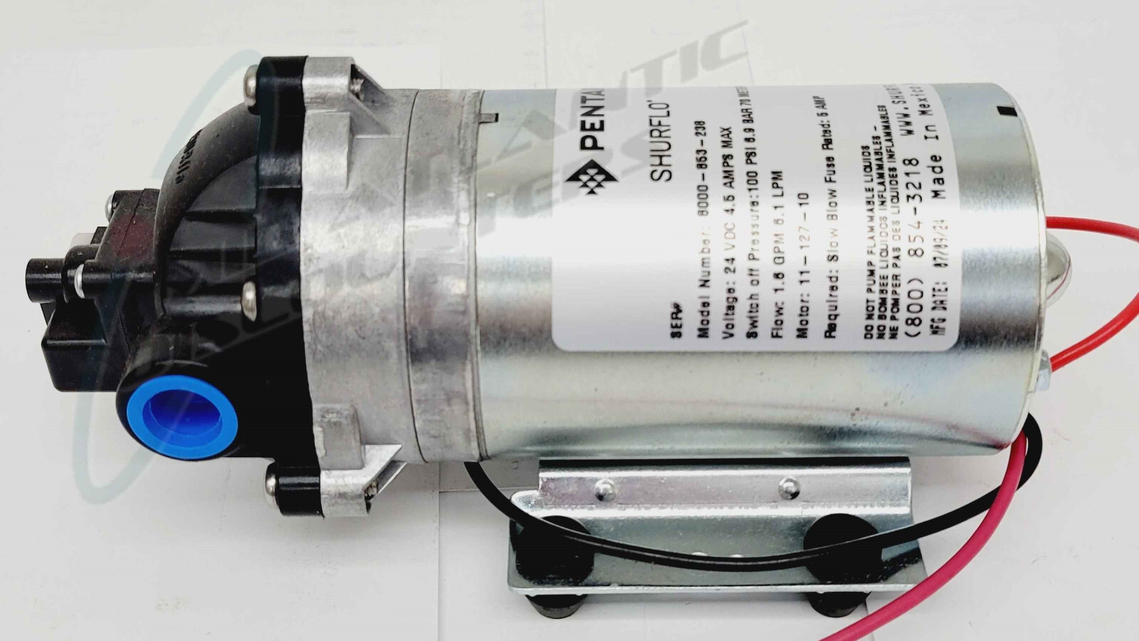 Pentair Shurflo 8000-853-238 24V DC Diaphragm Pump 1.6 gpm