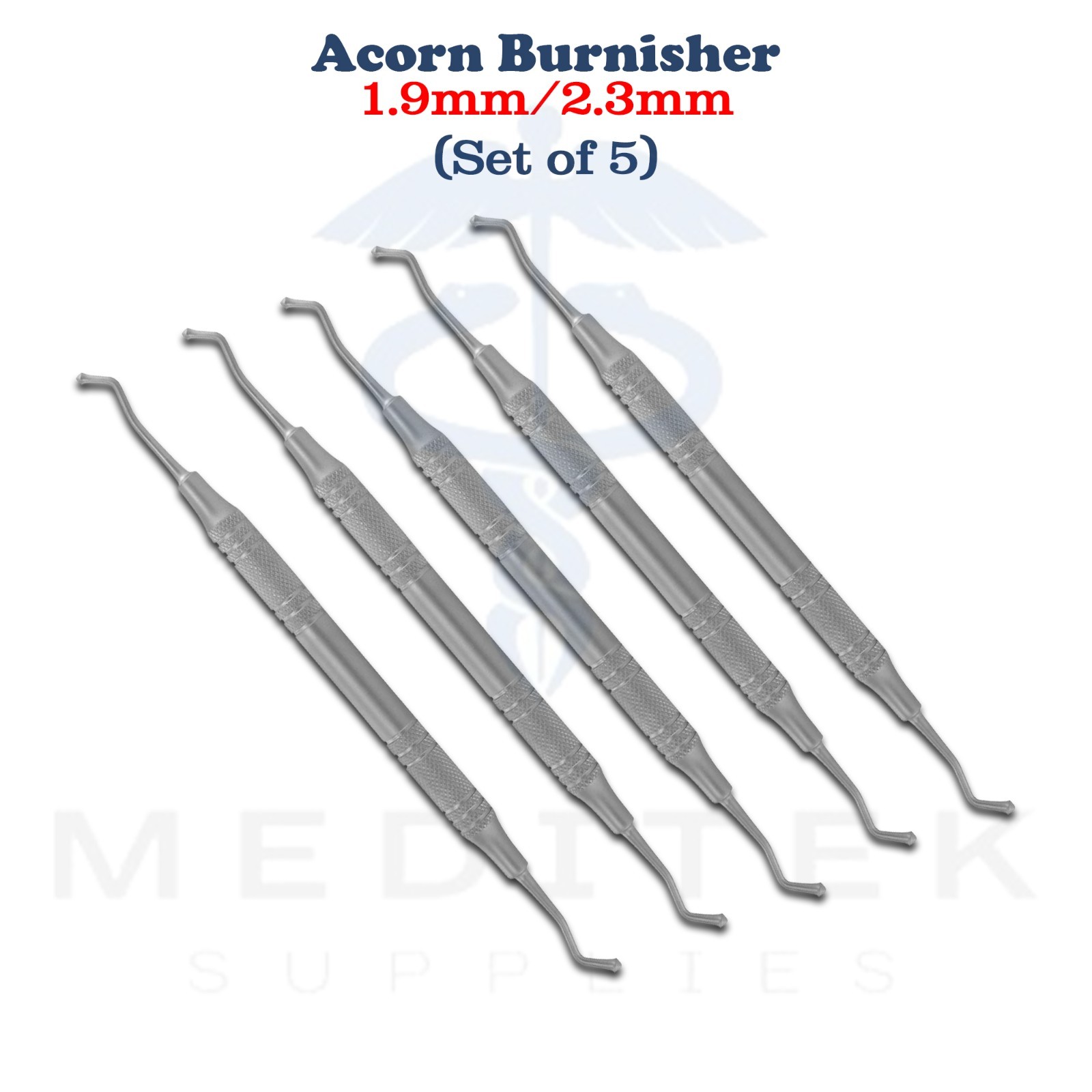 Acorn Double End #21 Dental Burnisher 1.9/2.3 mm Dental Instrument