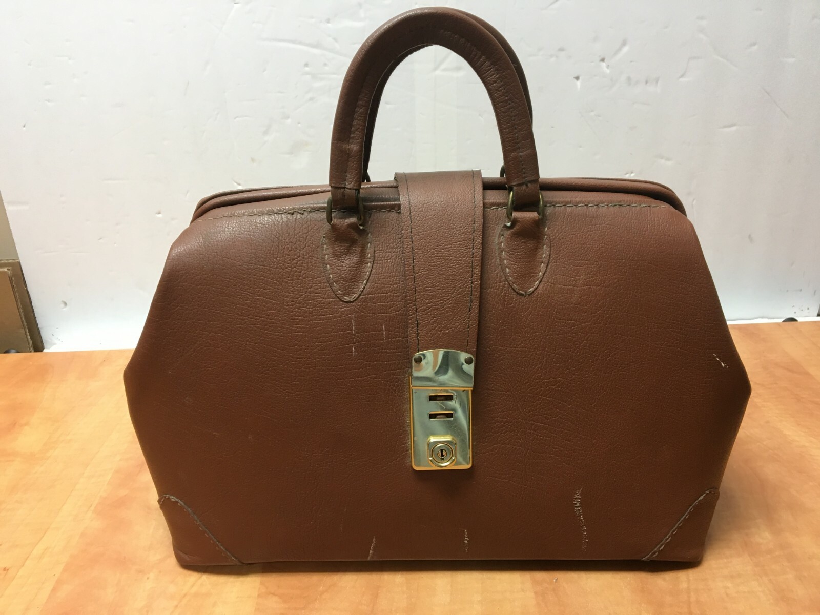Vintage Grafco Leather Doctors Physicians Bag Satchel Case J6 1540-1 17x11x7