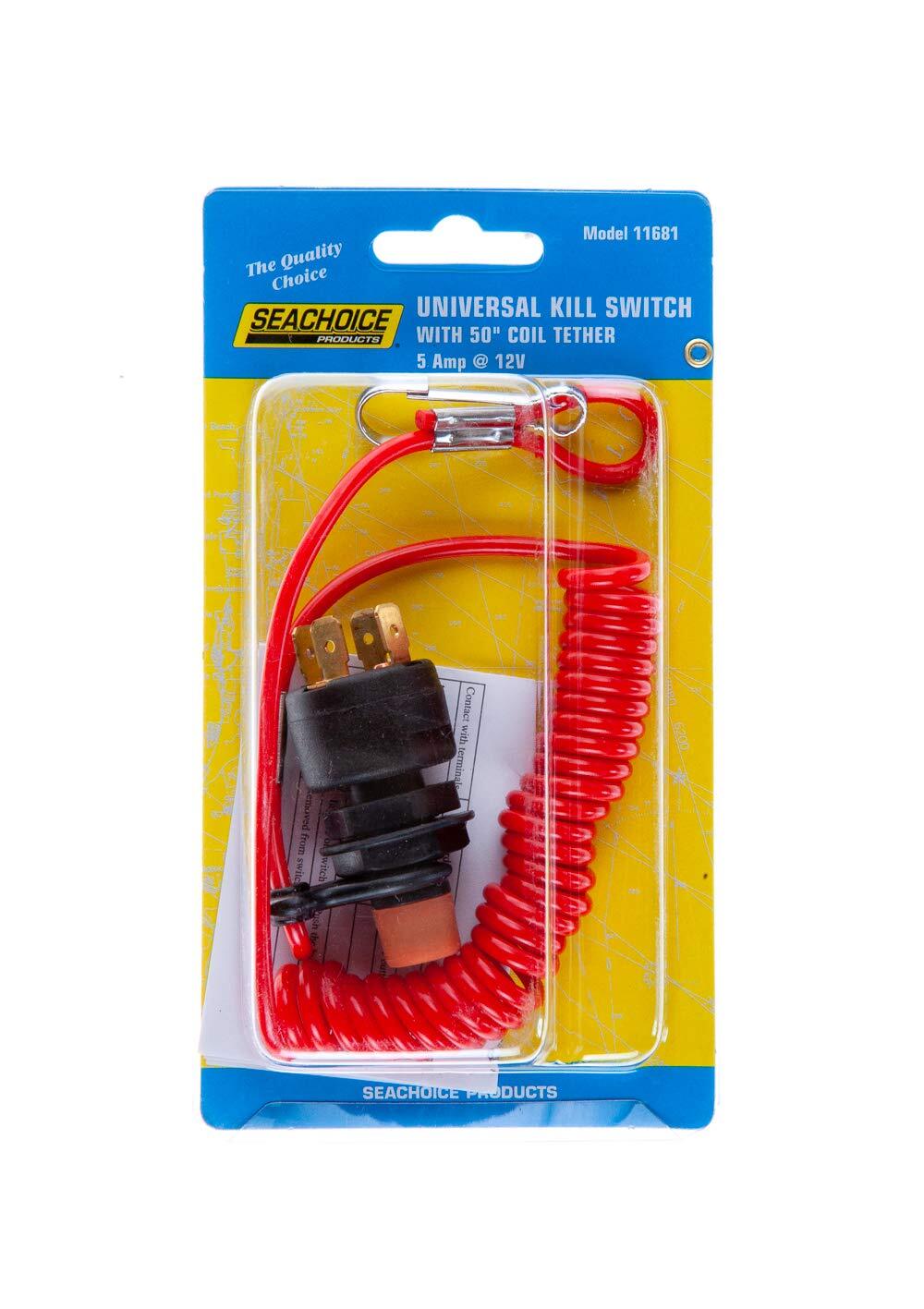 Seachoice Universal Boat Kill Switch Kit,Red