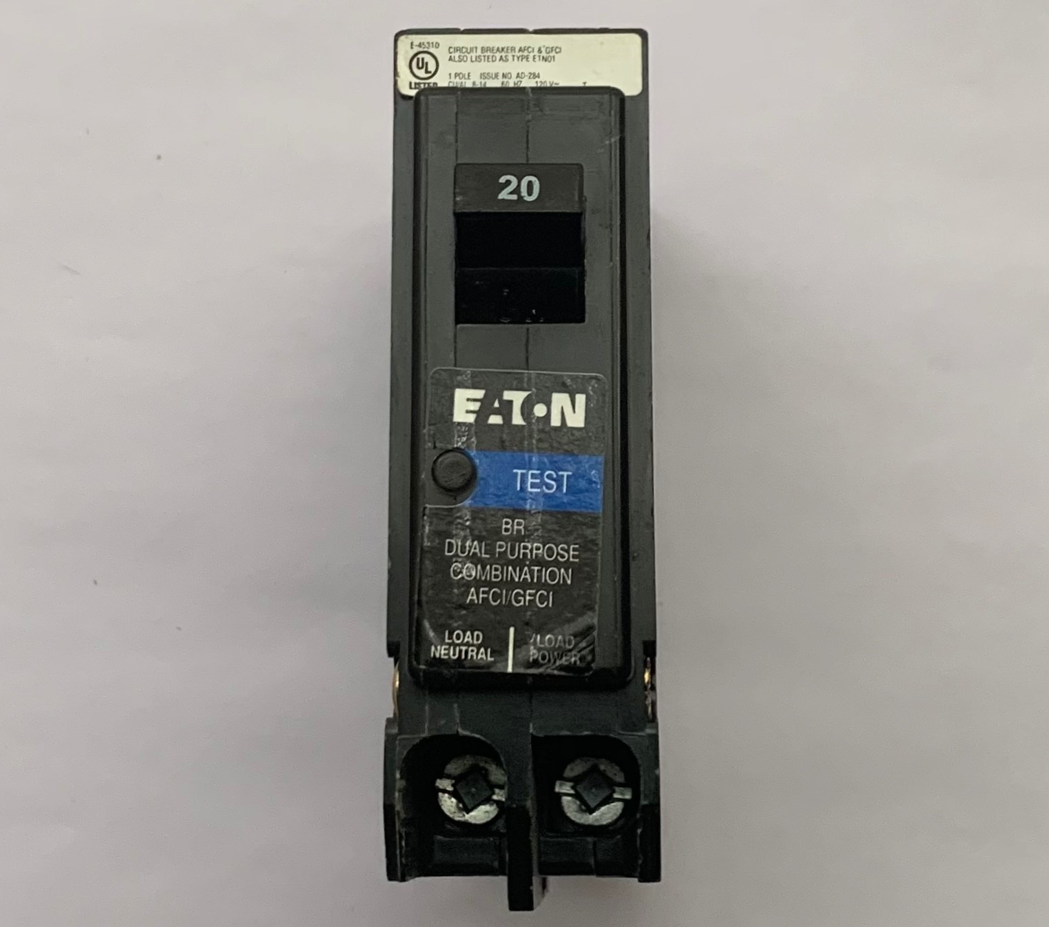 EATON BRP120DF DUAL FUNCTION CIRCUIT BREAKER GFCI AFCI 120V/20A 1-POLE FREE SHIP