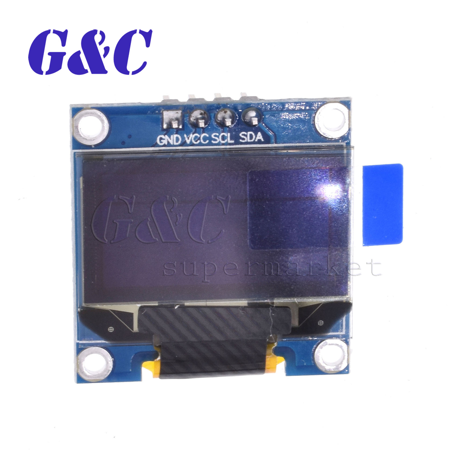 0.96″ inch 3-5V I2C IIC 128X64 Blue OLED LED Display Modul or Arduino