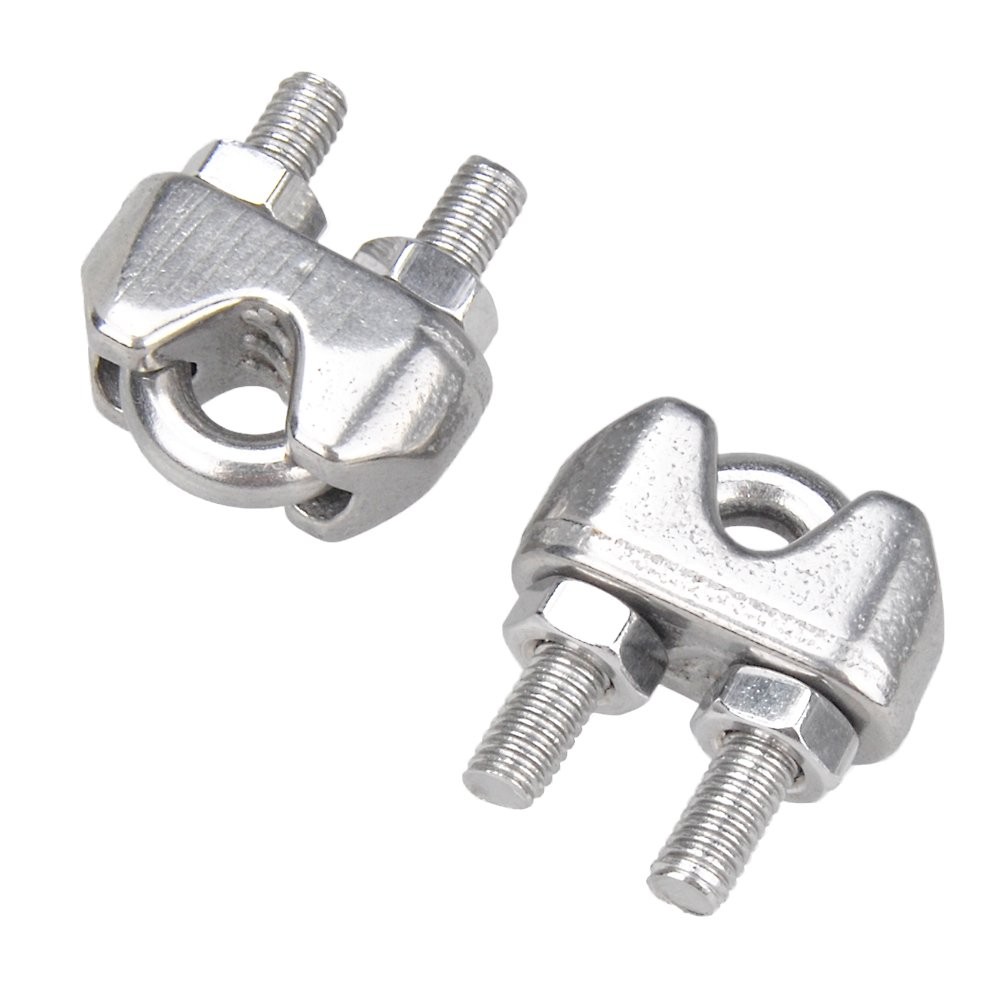 YAMASO 20PCS 1/16 Inches M2 Stainless Steel Wire Rope Cable Clip Clamp