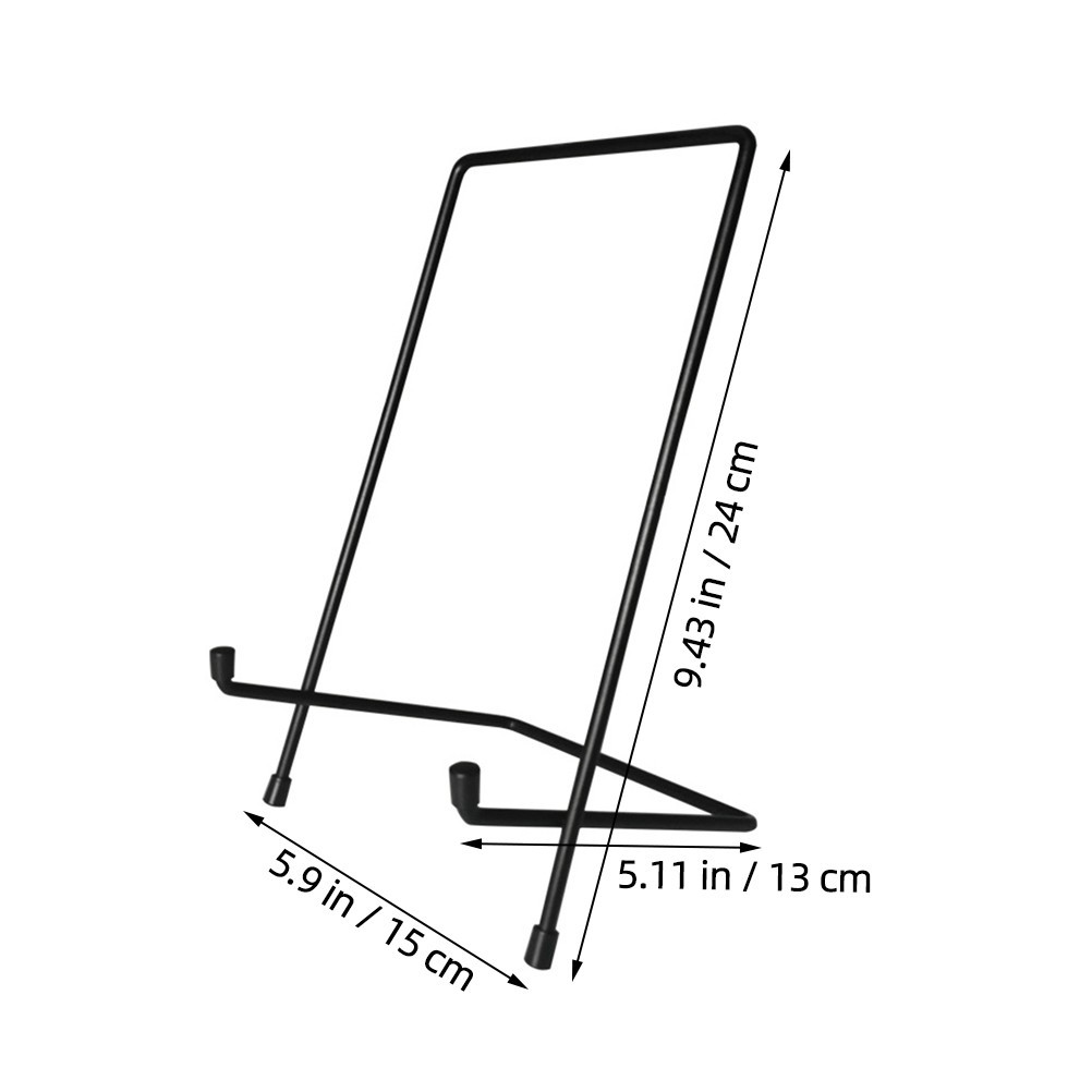 Iron Display Stand for Picture Frames with Baked Lacquer Finish Black