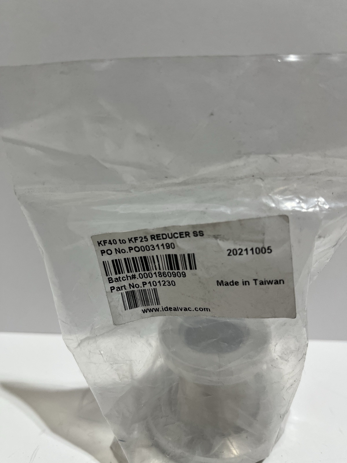 IDEALVAC Stainless Steel P101230 Reducer Conical Fitting NEW IN PACKAGING
