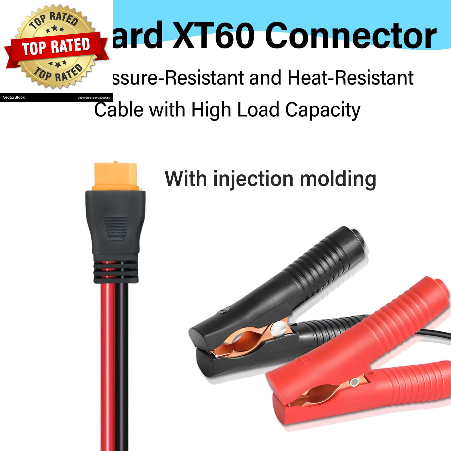 10AWG XT60 to Alligator Clips,Xt60 to Battery Alligator Clip Cable with Quick