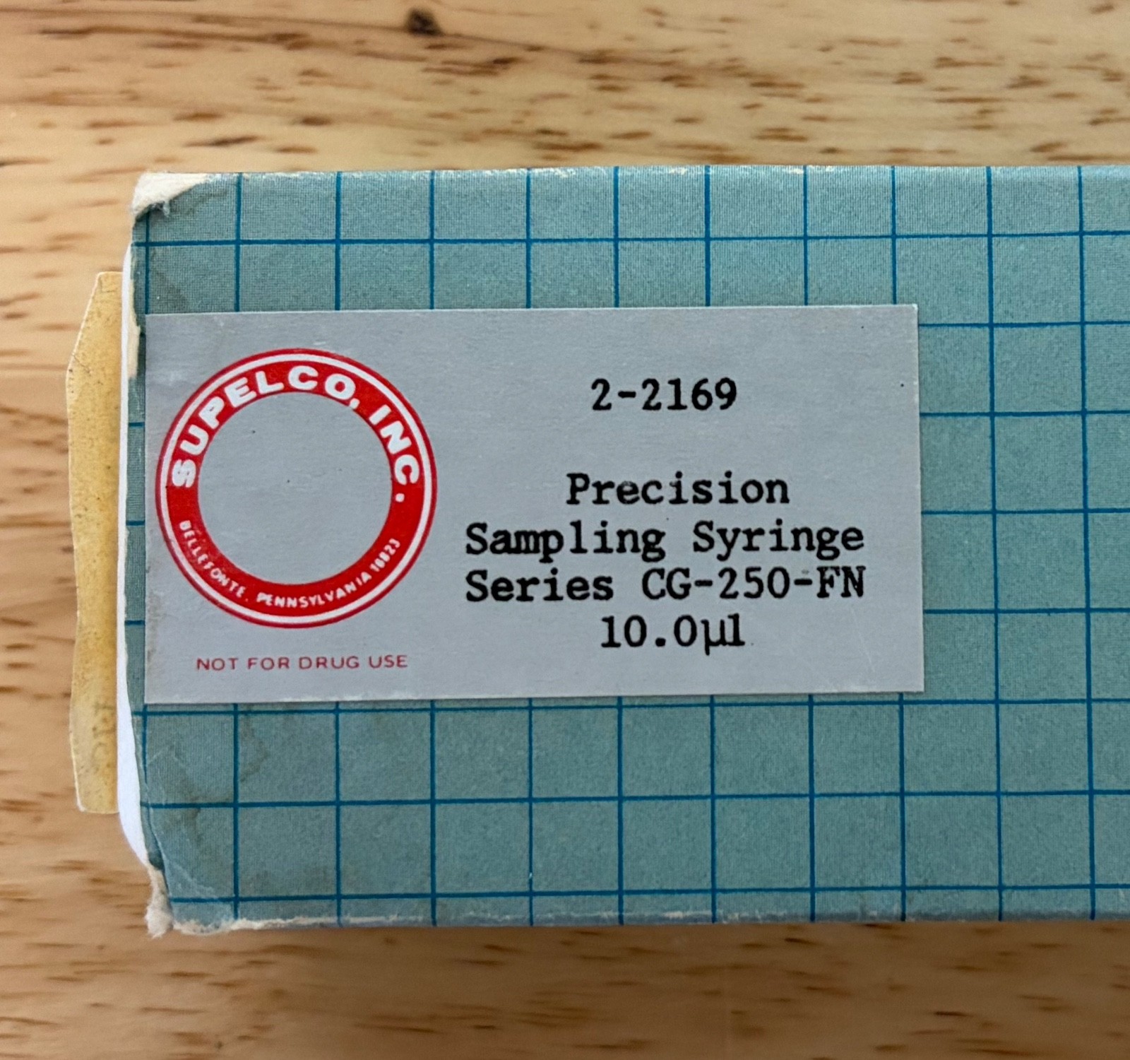 Supelco 2-2169 Dynatech Precision Sampling Syringe CG-250-FN 10 µL – Open Box