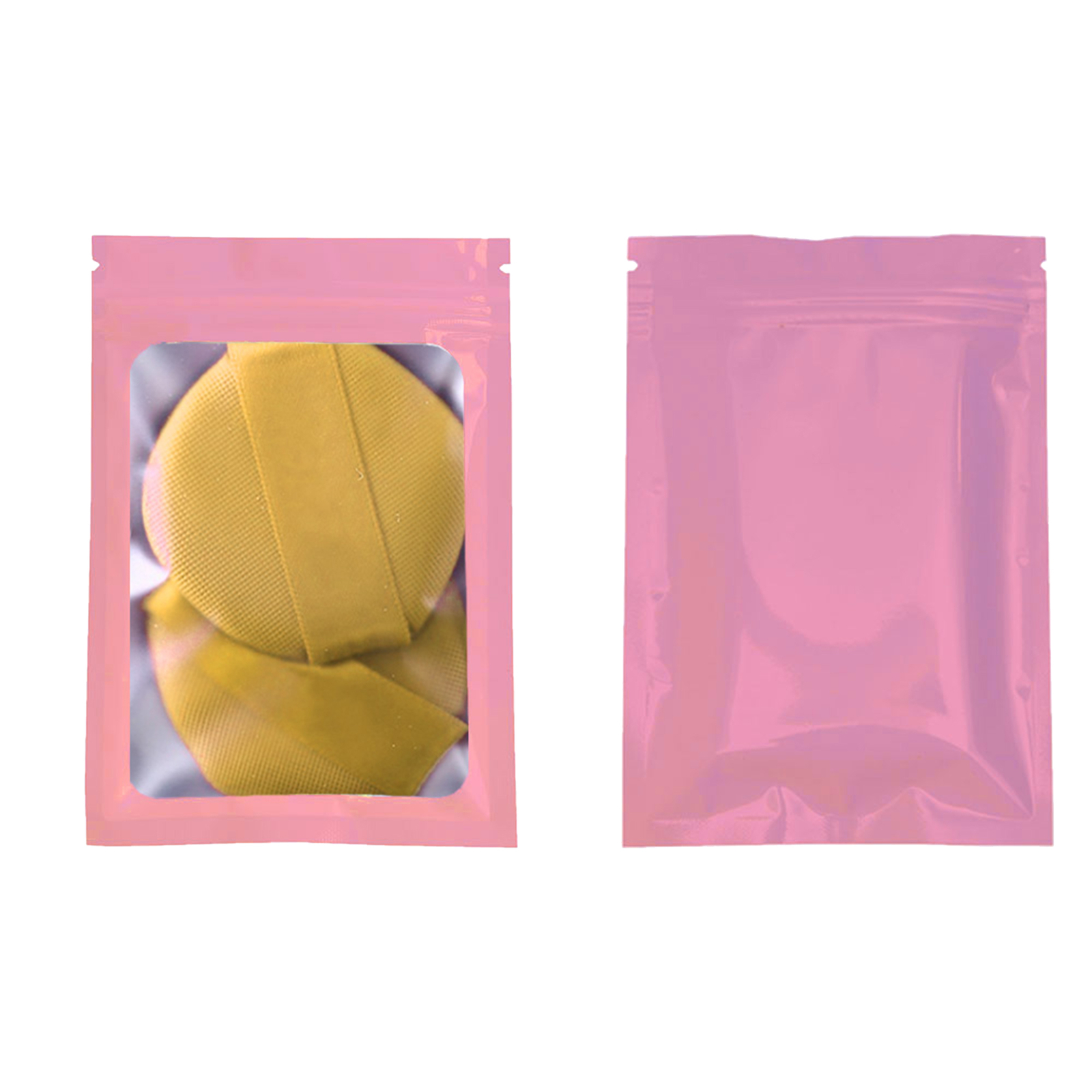 Pink & Holographic Mylar Foil Bags Resealable Zipper Seal Pouch Multi-QTY Pick
