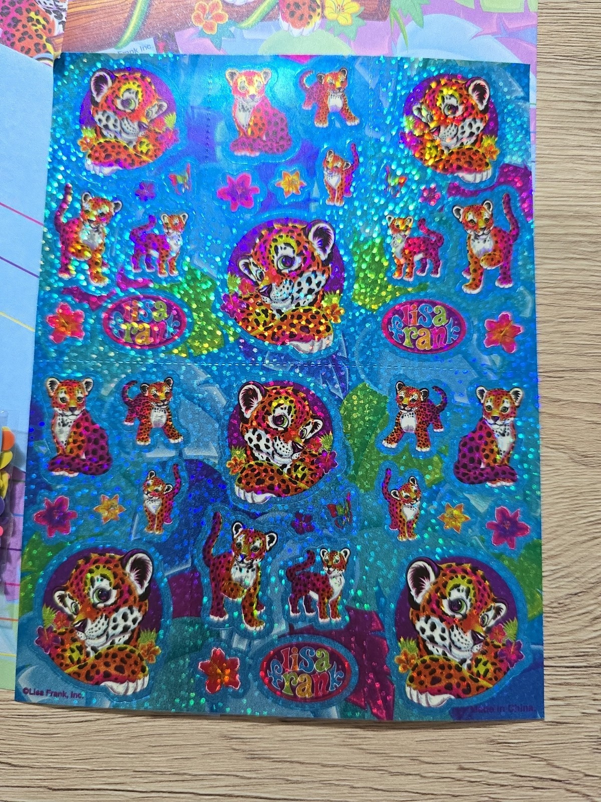 Vintage Lisa Frank Hunter The Tiger Mini Stationary Organizer *Rare* Lots Inside