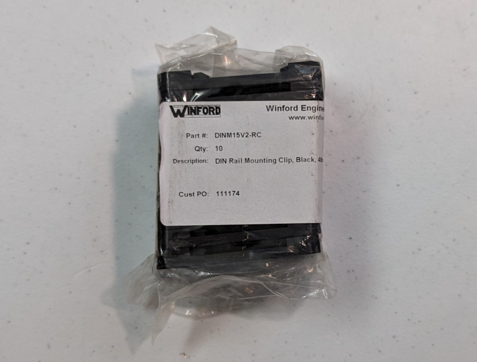 Winford DINM15V2-RC QTY 10 (1-pack), DIN Rail Mounting Bracket, Universal, 35mm