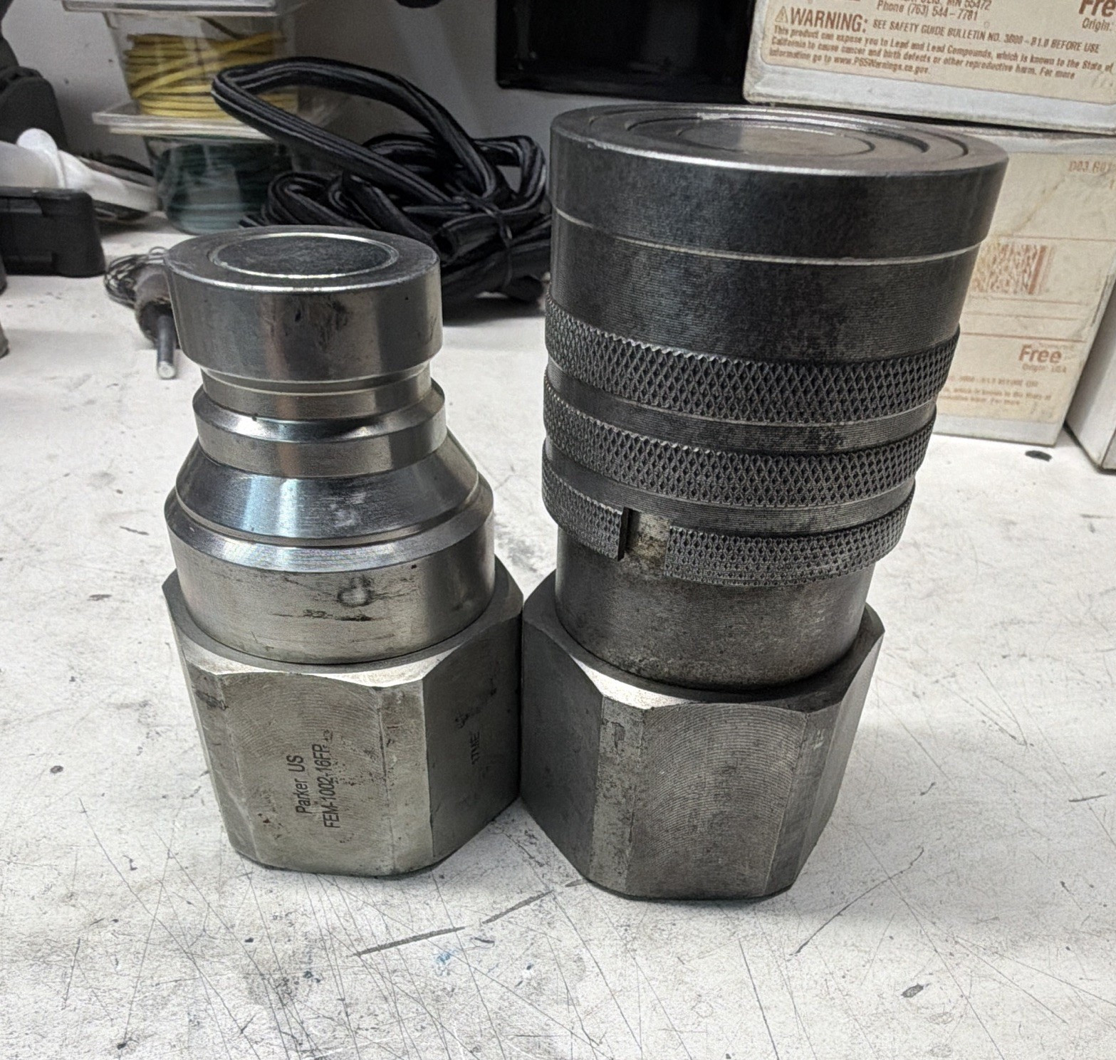 Parker Stainless Steel Quick Coupler set FEM-1002-16FP FEM-1001-16FP-NL
