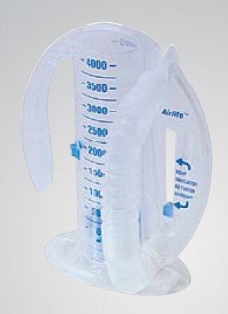 AirLife Manual Spirometer 4 Liter Manual Single Patient Use – Case of 12
