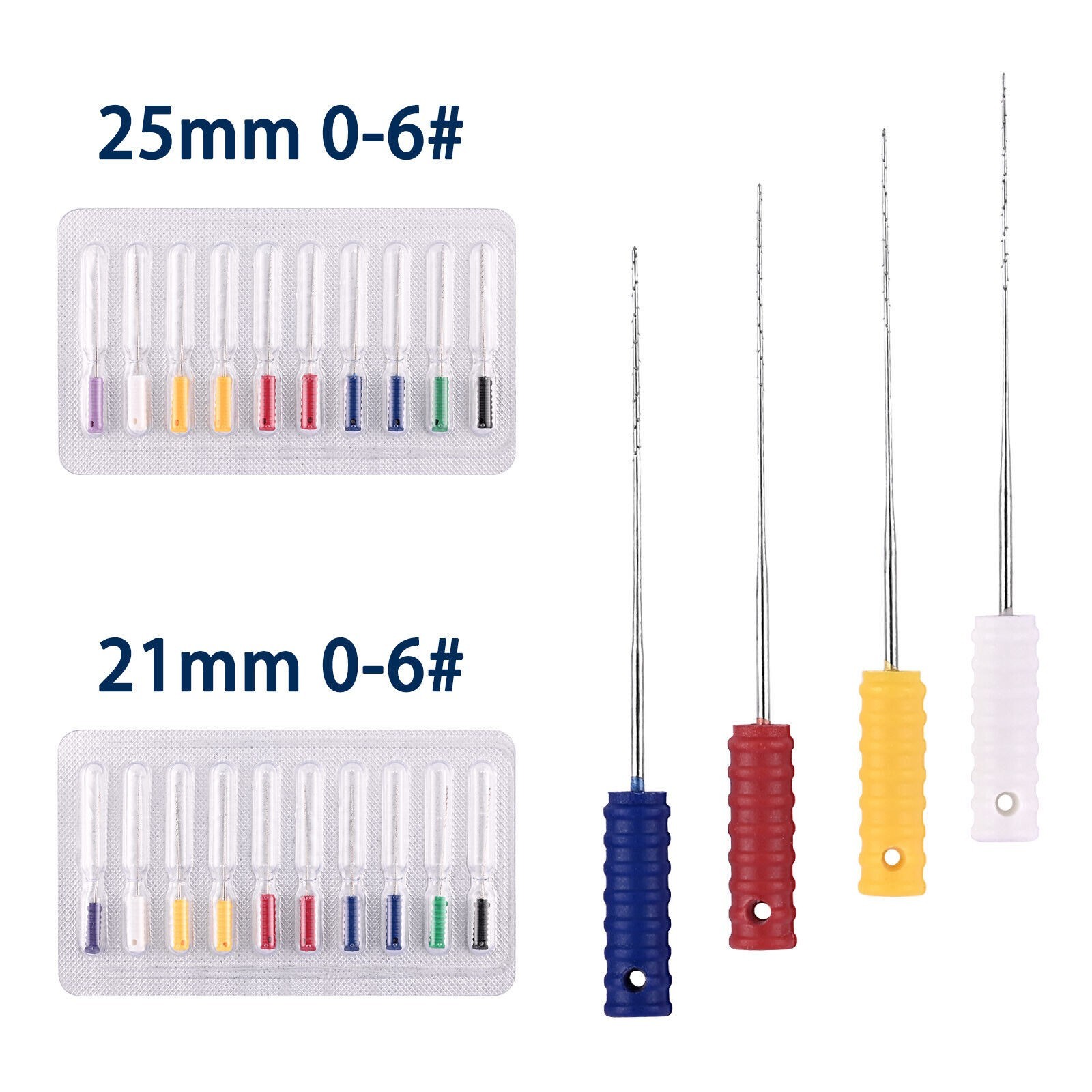 Dental Nerve Broach Barbed Broaches Endodontic Needles Root Canal Files 21/25mm