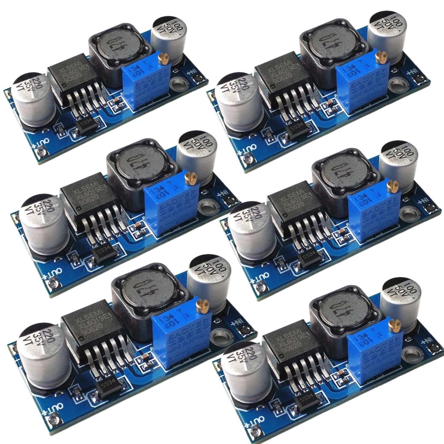 6PCS Booster Step Up DC to DC Boost Converter Board Input 3V-32V Output 5V-35V