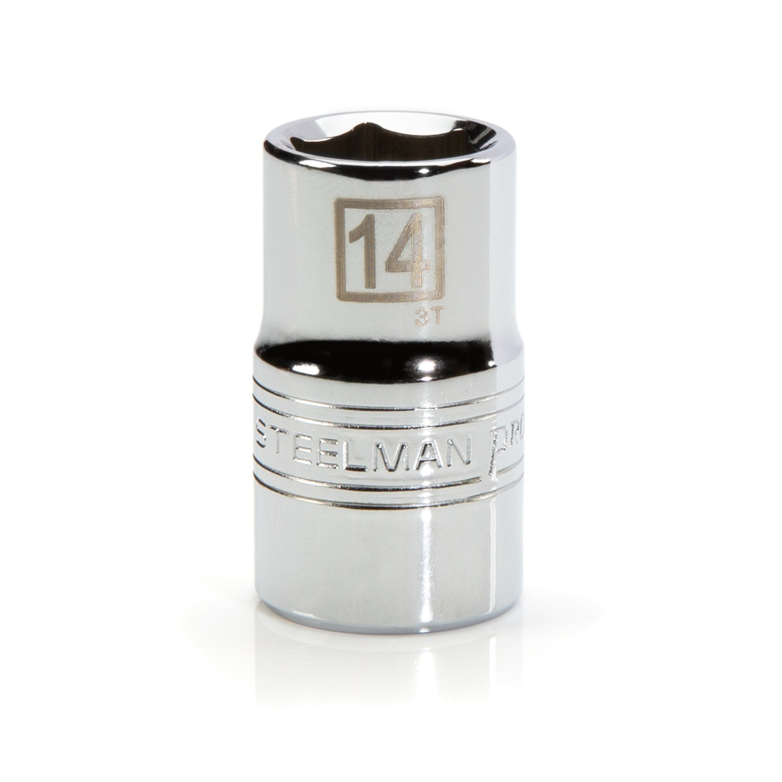 STEELMAN PRO 1/2-Inch Drive x 14mm Shallow 6-Point Metric Socket, 78311