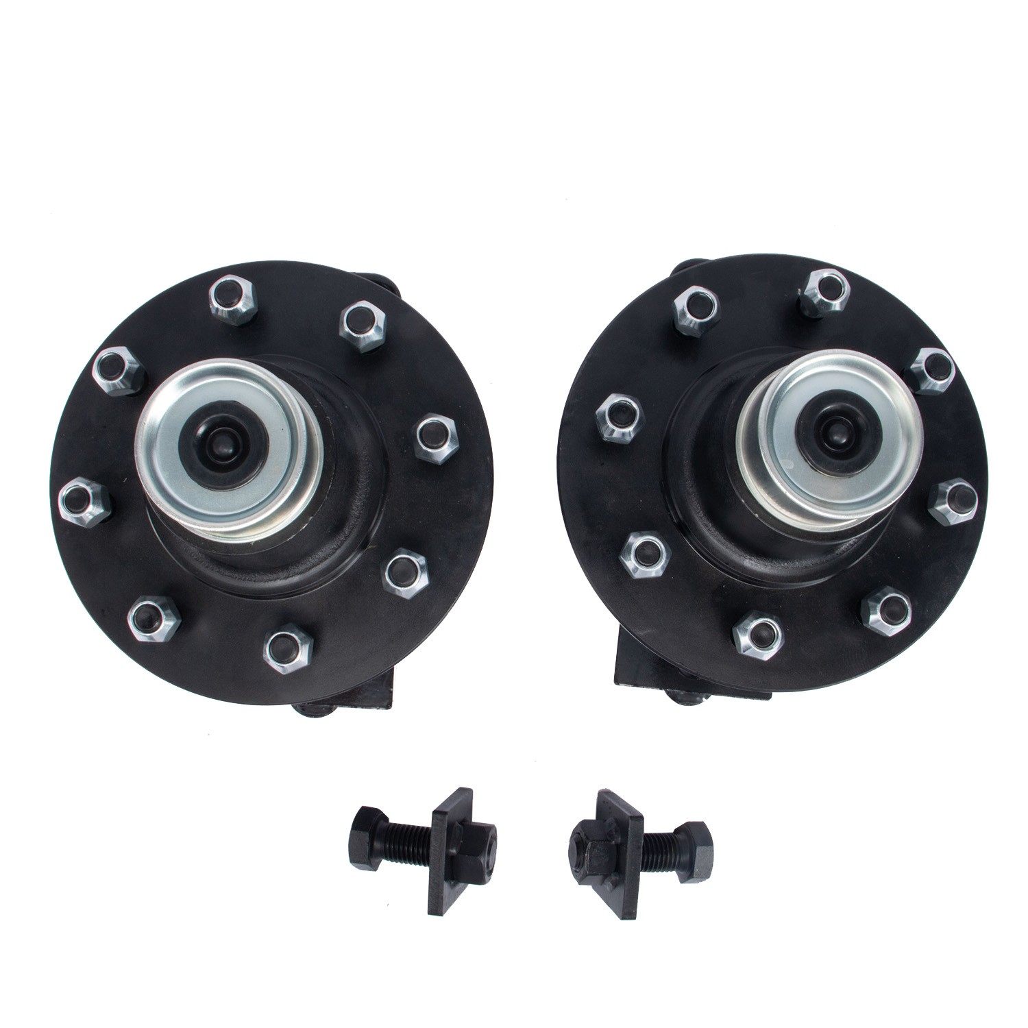 Pair 8000LB 8×6.5 Lug Superior Shipping Container Wheels Bolt-on Spindle Kit