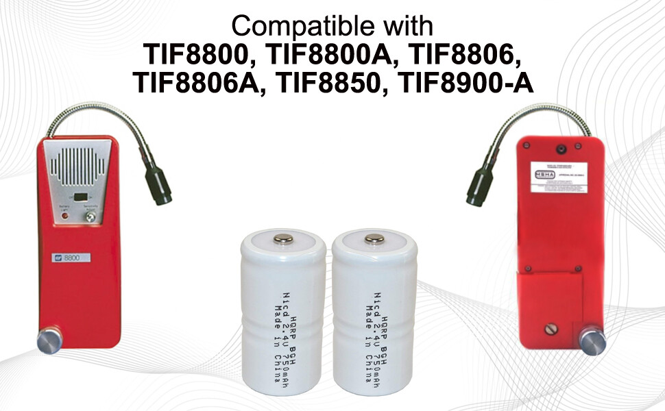 4-Pack Battery for TIF Series Combustible Gas Detector Meter Test Equipment