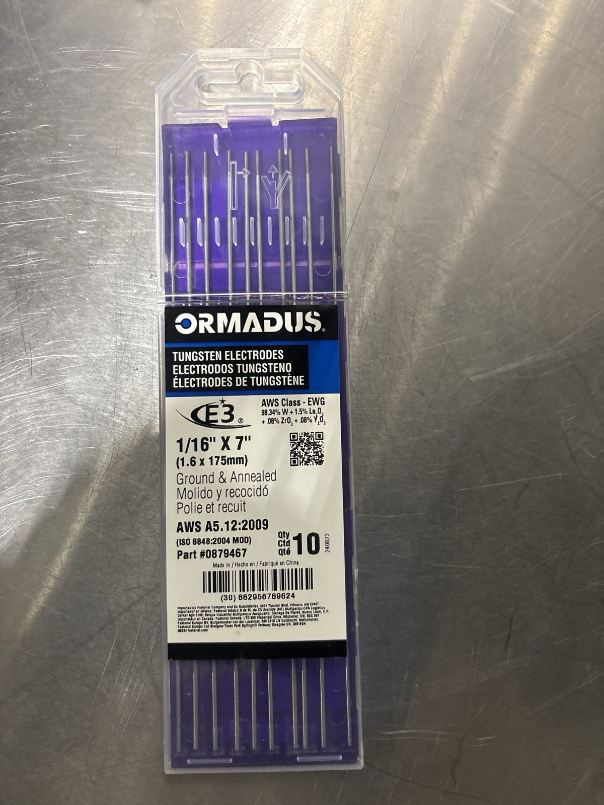 Tungsten Electrodes 1/16 X 7 Welding 10ct -3 Pack 30 Electrodes